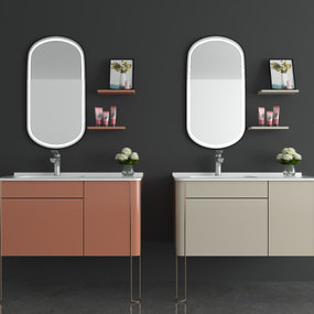 现代烤漆浴室柜3d模型