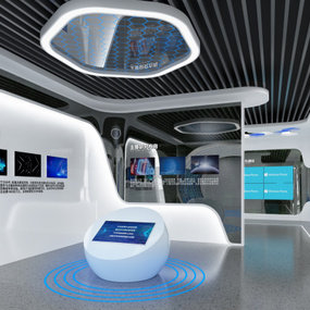 现代光学展厅3d模型