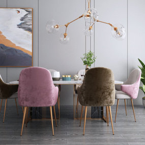 现代大理石餐桌椅3d模型