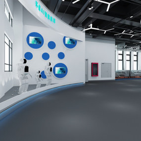 现代机器人科技展厅3d模型