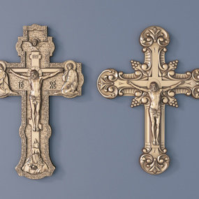 欧式耶稣十字架雕花3d模型