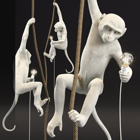 现代猴子艺术吊灯3d模型