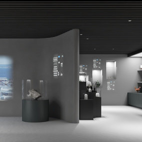现代文物展厅3d模型