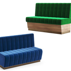 现代绒布卡座沙发3d模型