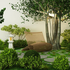 现代树木灌木园艺小品3d模型