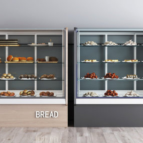 现代面包展柜保鲜柜3d模型