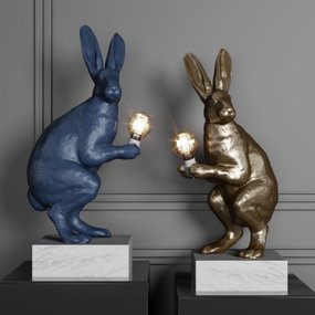 现代兔子台灯3d模型