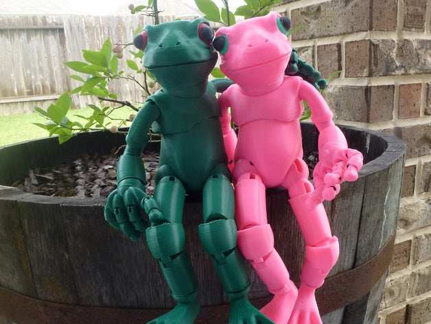 可动蛙人3d打印模型