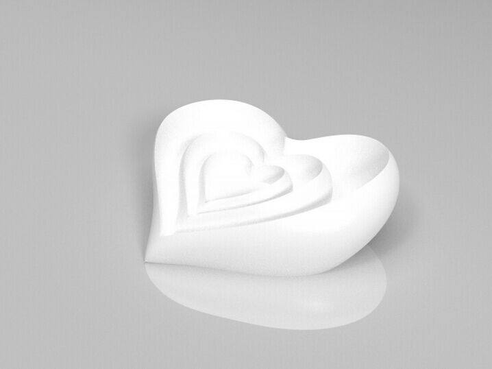 心形花瓶3d打印模型