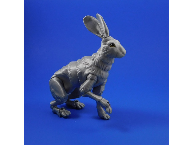 可动兔子3d打印模型