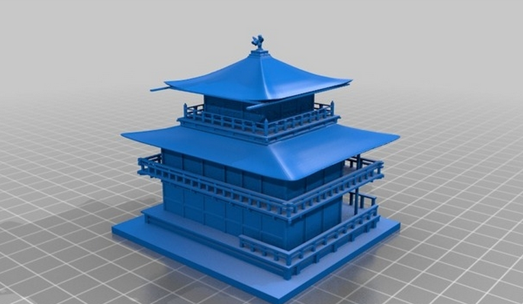 金阁寺，鹿苑寺3d打印模型