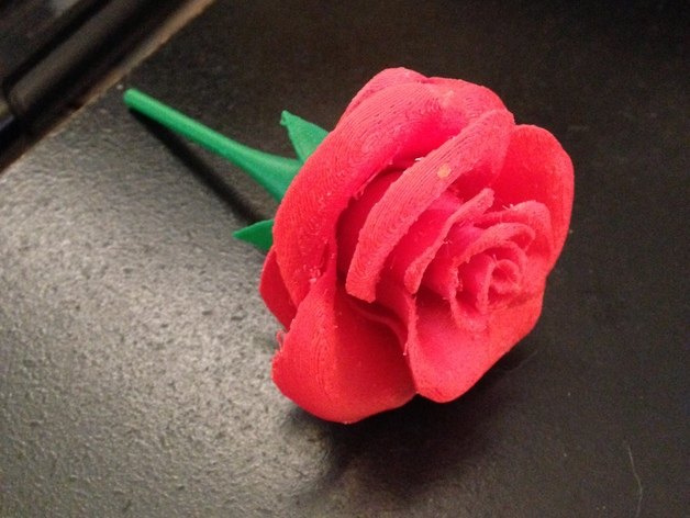 逼真的玫瑰花3d打印模型