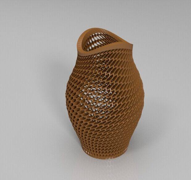 鱼嘴花瓶3d打印模型