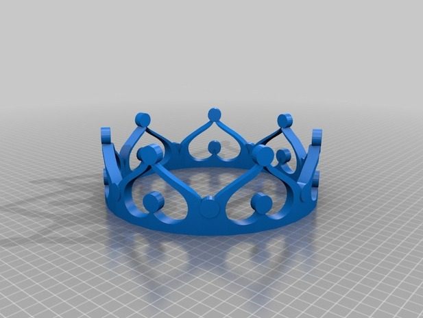 心形王冠3d打印模型