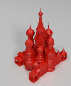 圣巴索大教堂3d打印模型