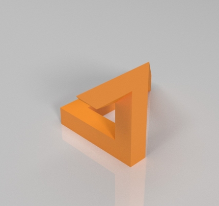 彭罗斯三角悖论3d打印模型