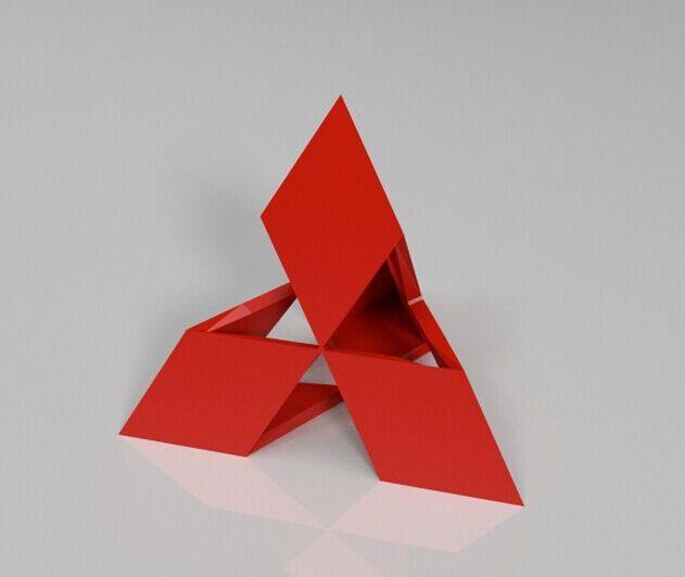 三菱标志3d打印模型