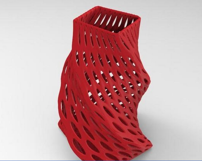 扭曲花瓶3d打印模型