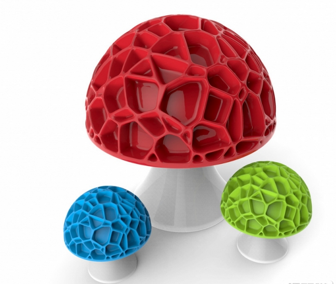 镂空蘑菇灯3d打印模型