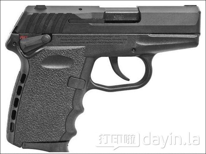 9mm手枪3d打印模型