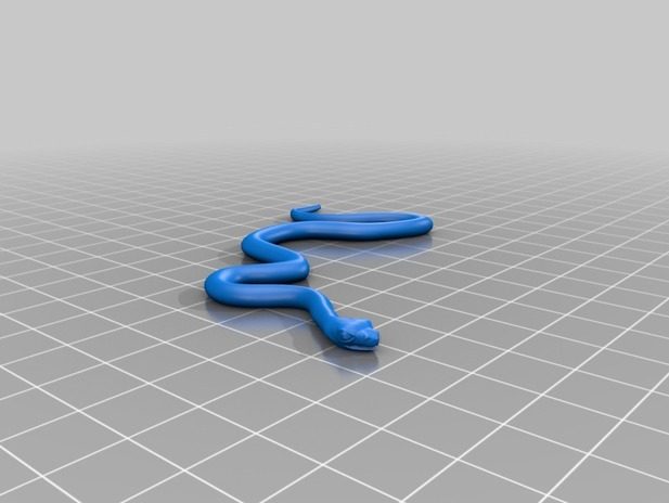 弯曲的蛇3d打印模型