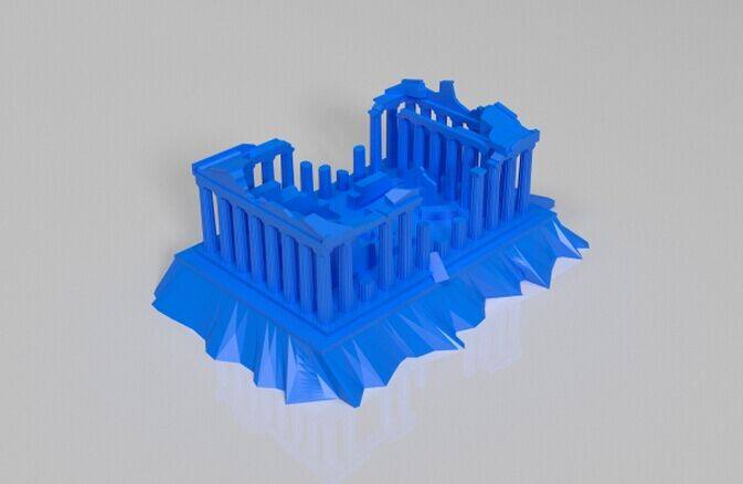 希腊神庙废墟3d打印模型
