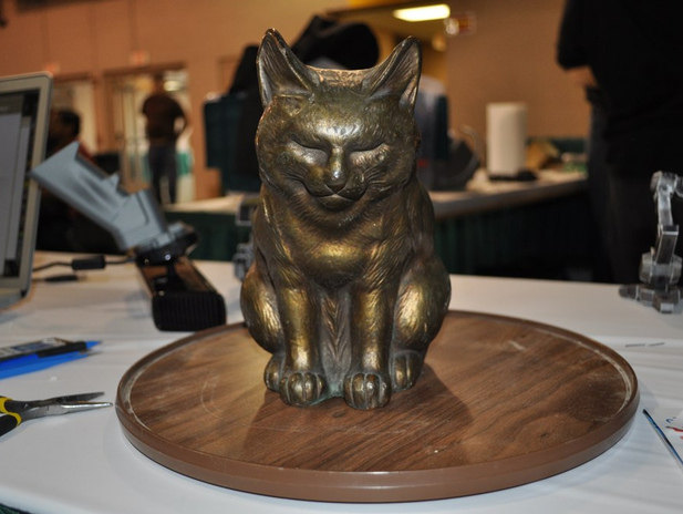 猫雕像3d打印模型