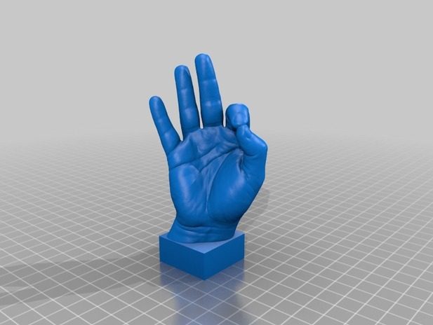 OK手势模型3d打印模型