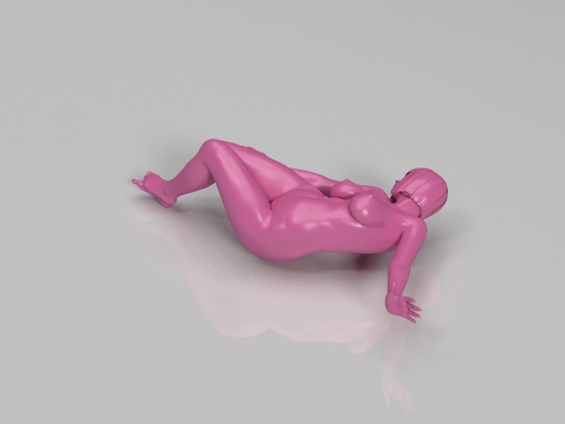 裸体女孩3d打印模型