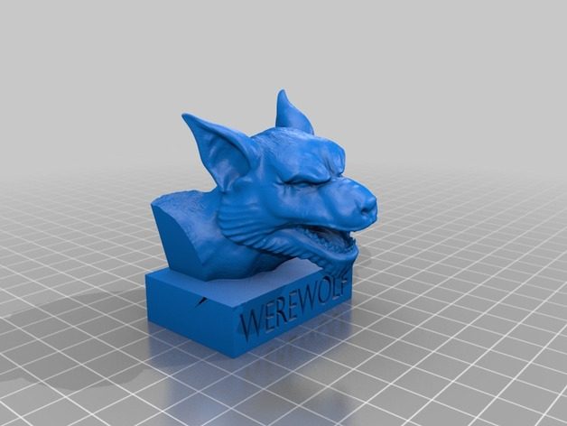 狼人头像3d打印模型
