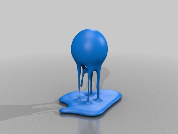 融化的球3d打印模型