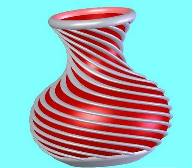 螺旋花瓶3d打印模型