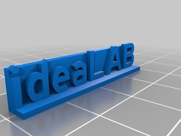 ideaLAB展示牌 by 勇敢的心 3D打印模型