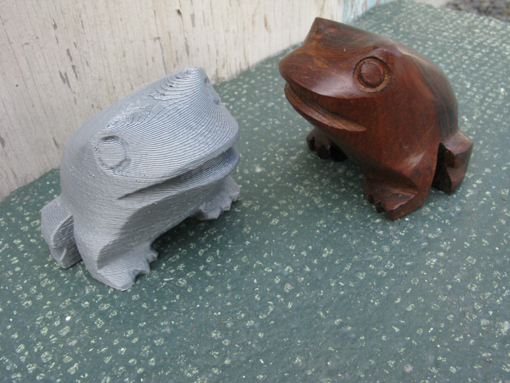 猫和青蛙木制模型 by 宝亲王 3D打印模型