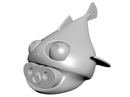 叼奶嘴的小鱼 by 太阳以东 3D打印模型