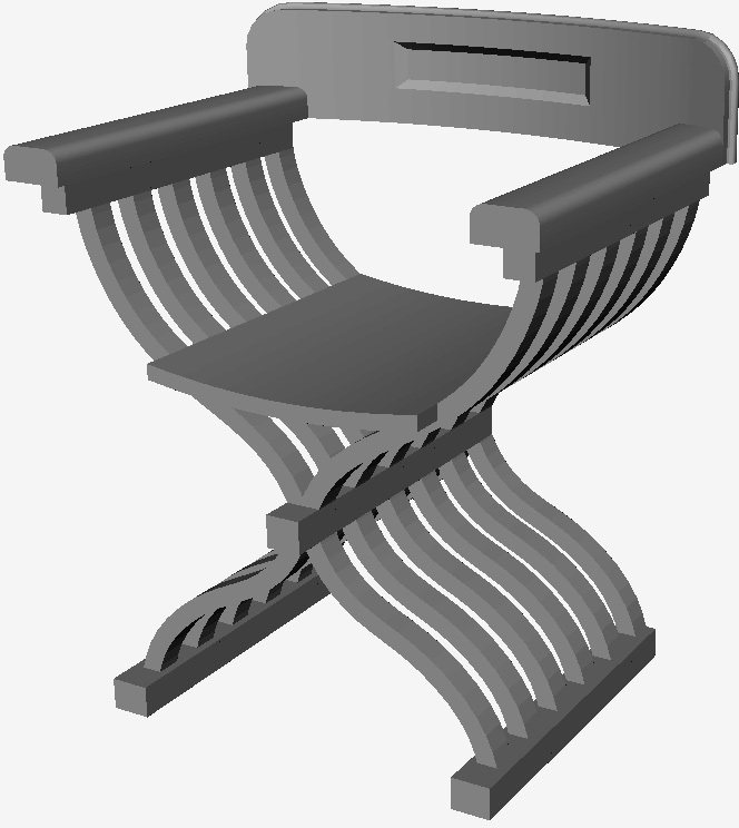 一把交椅 by zbeiping 3D打印模型