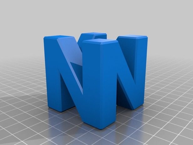 字母N的3D造型 by 号码给我下 3D打印模型
