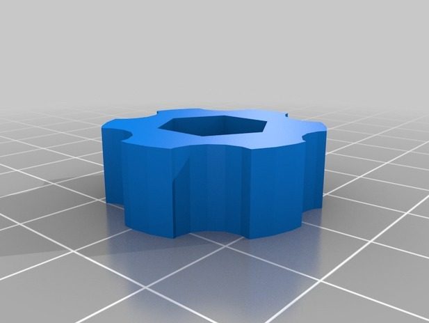 六角螺丝手拧螺母 by 剃须刀不剃须 3D打印模型