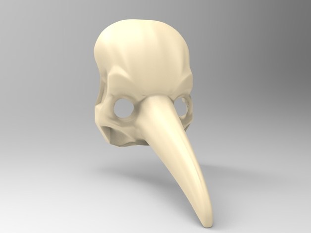 长鼻子骨骼面具 by 天使爱美丽 3D打印模型