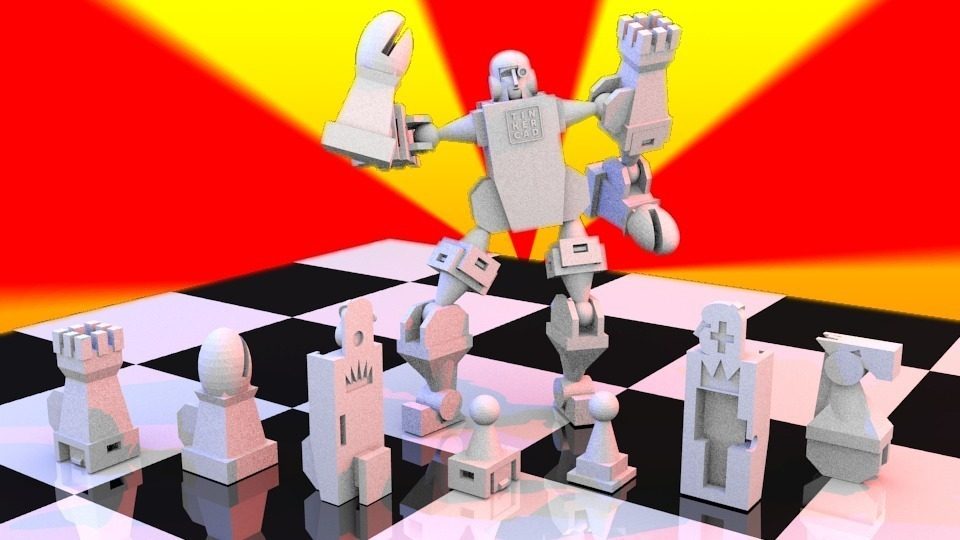 机器人国际象棋 by 囧里个囧 3D打印模型