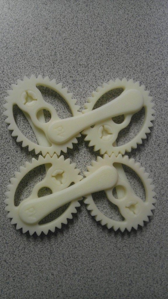 带链环的椭圆形齿轮套装 by yankee 3D打印模型