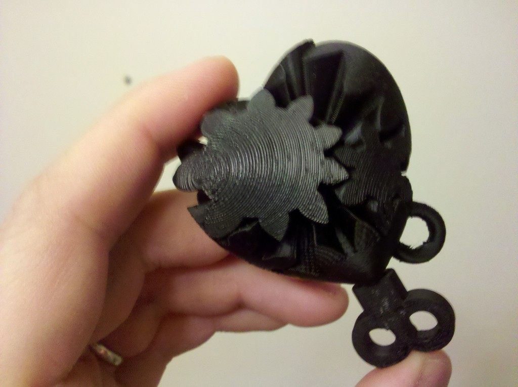 带钥匙的心型齿轮 by 好多好多6 3D打印模型