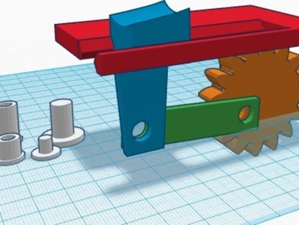 指驱动齿轮机械模型(试验) by ok之神 3D打印模型