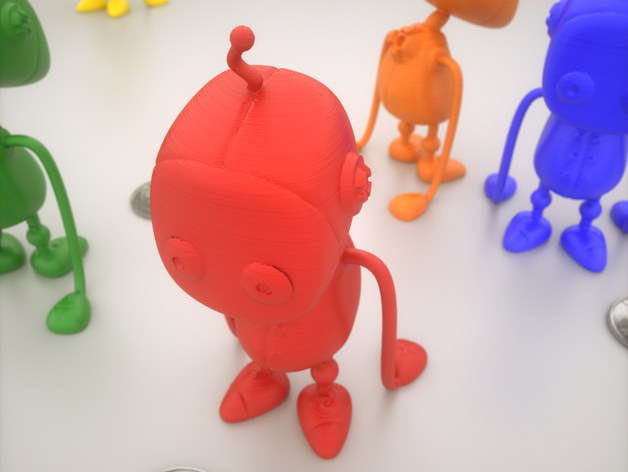 忧桑的工作机器人 by GeeKee 3D打印模型