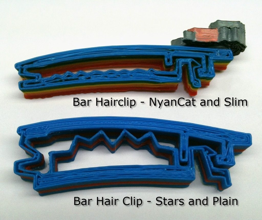 带彩虹猫的发卡 by DNSpod 3D打印模型