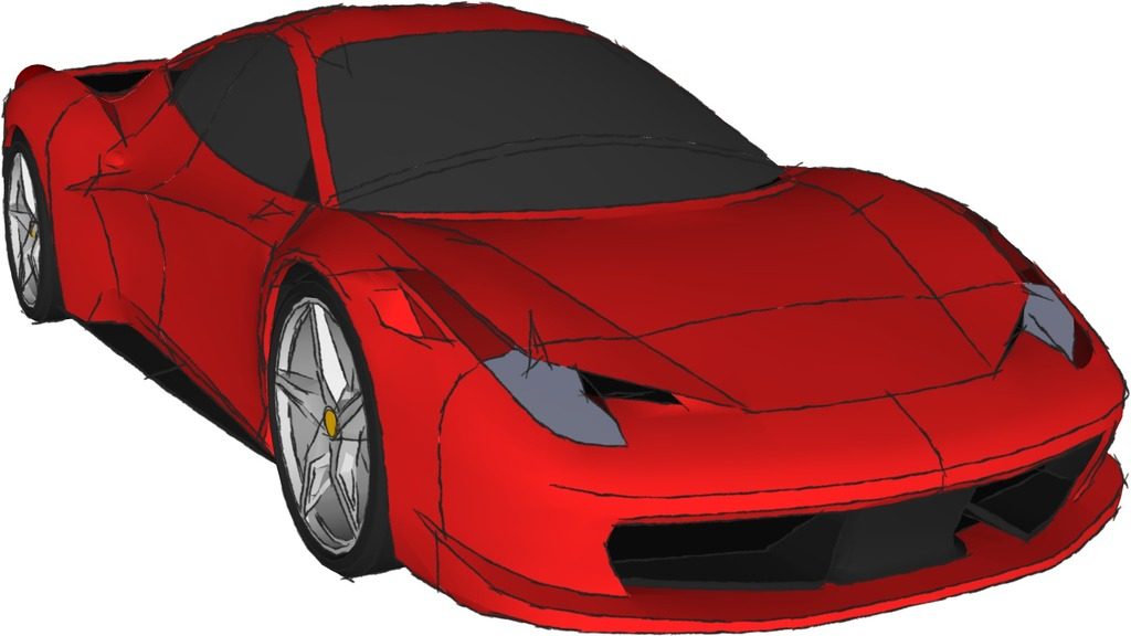 法拉利458模型 by 康王~ 3D打印模型