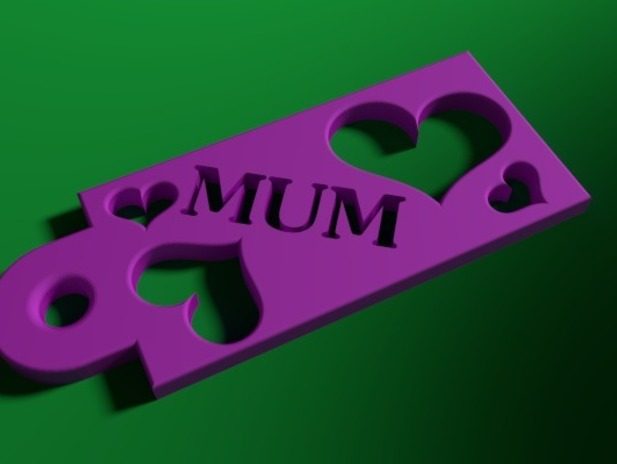 母亲节钥匙环 by GeeKee 3D打印模型