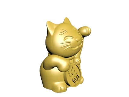 招财猫 by 太阳以东 3D打印模型