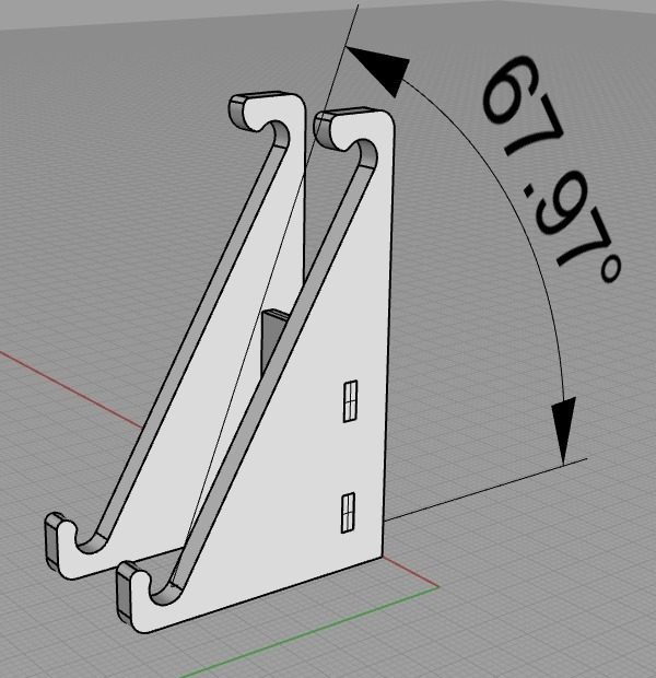 超简单双角度平板（ipad）支架 by 勇敢的心 3D打印模型