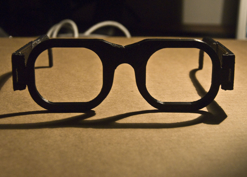 粗边框眼镜 by yankee 3D打印模型